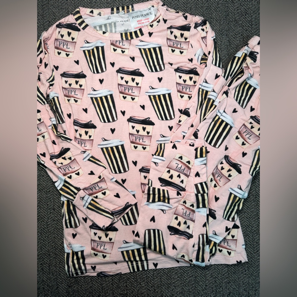 Posh peanut 4t bamboo pajamas NWOT